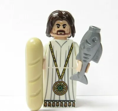 Buy Lego Jesus Flesh  Minifigure Bread & Fish Easter Xmas Nativity Advent Bible  • 5.99£