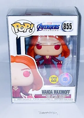 Buy Avengers Endgame-Wanda Maximoff GITD PIAB Exc Funko Pop 855 W Protector Damaged • 44.99£