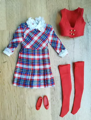 Buy Vintage Mattel Barbie_ Orig. SKIPPER #1928 Rainy Day Checkers Outfit_ 1966 • 59.62£