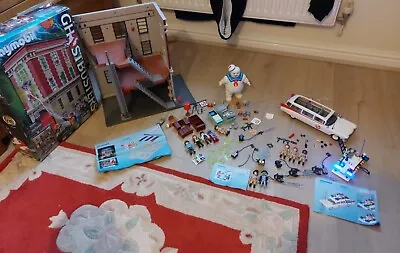 Buy Playmobil Ghostbusters Firehouse, Ecto 1 Car,  Marshmallow Man Good Condition  • 59.99£