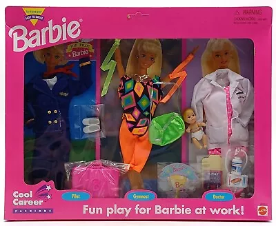 Buy 1995 Barbie Cool Career Fashions Gift Set Of 3 Modes / Mattel 68592-91, NrfB • 51.13£