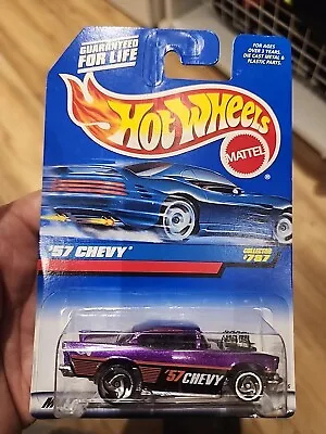 Buy Vintage 1998 Hot Wheels Purple '57 Chevy MOSC New Sealed • 1.99£
