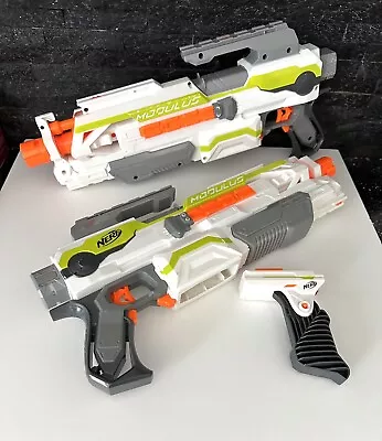 Buy 2 X Nerf Modulus ECS-10 Blaster Faulty For Parts Spares Or Repair No Magazine • 12.99£