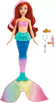 Buy Disney Princess Toys, Ariel Swimming Mermaid Doll With Color-Change Hair And Tai • 30.67£