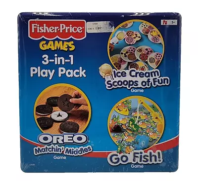 Buy Fisher Price Games 3 In 1 Play Pack In Metal Tin 2003 Oreo Go Fish Ice Cream  • 37.75£