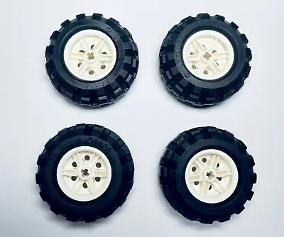 Buy LEGO Technic Wheels X4 White 30.4mm D. X 20mm 56145 & Tyre  56 X 26 55976 • 9.79£