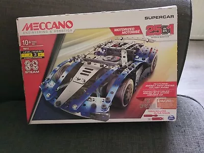 Buy Meccano Engineering & Robotics Supercar 25 In 1 Set 10+ • 0.99£