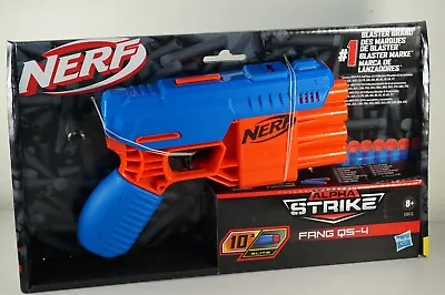 Buy NERF ALPHA STRIKE FANG QS-4 Blaster Gun Outdoor Toys ELITE With 10 Soft Darts • 5.95£