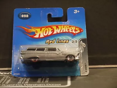 Buy RARE ORIGINAL HOT WHEELS 2005 ISSUE ' RED LINES ' 8 CRATE IN SILVER Short Card  • 10£