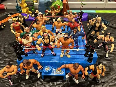 Buy WWF Hasbro Ring Plus 42x 90’s Wwf Action Figures Bundle Job Lot • 400£