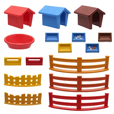 Buy Playmobil 123 Country Doghouse Dog Bowl Eating Bowl Fence Gate Zoo Animals • 2.05£