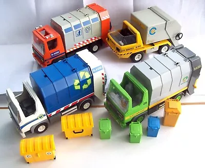 Buy Bundle Playmobil Recycling, Rubbish, Garbage Trucks & Bins ~ Incomplete Sets • 9.99£