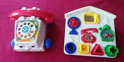 Buy 2X Fisher Price Classic Chatter Phone Toy With Sounds And Tomy Shape Toy • 13£