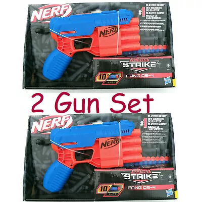 Buy Nerf Alpha Strike Fang QS-4 4 Dart Blaster Including 20 Darts   2 GUN SET • 11.99£
