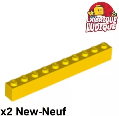 Buy LEGO 2x Brick Brick 1x10 10x1 Yellow/Yellow 6111 NEW • 1.49£