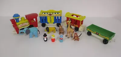Buy Fisher-Price Circus Train & Figures/Animals Pull Along Rare Vintage Toy.  #W3 • 12.99£