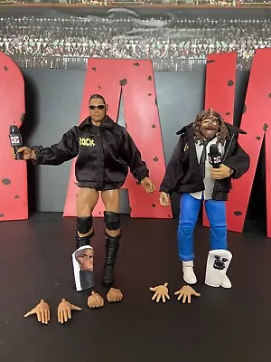 Buy The Rock And Sock Connection Mankind & The Rock Mattel WWE Elite Mick Foley • 39.95£