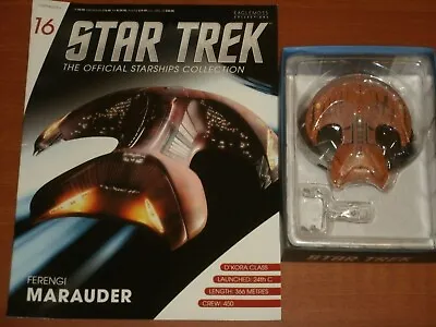 Buy Star Trek Starships Collection:  #16 FERENGI MARAUDER  'Eaglemoss Replica' 2014 • 14.99£