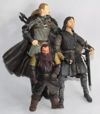 Buy Lord Of The Rings Two Towers -Aragorn, Gimli And  Legolas Action Figures Toybiz • 15£