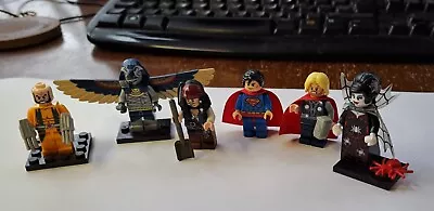 Buy Lego Figures 6- Sparrow, Superman, Thor, Wolverine Etc • 10£