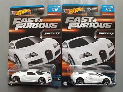 Buy Hotwheels Fast And Furious Series 3 Bugatti Veyron X 2 • 16.99£