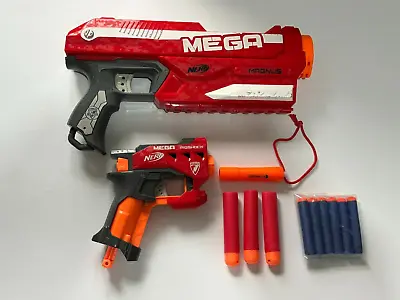Buy Nerf Mega Magnus Blaster PLUS Big Shock (Worker Modified) And Koosh Darts • 24.99£
