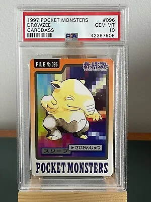Buy Pokemon 1997 Bandai Carddass PSA 10 Drowzee Gem Mint - Pop 12 • 144.93£