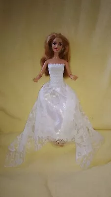 Buy Barbie Cutie Dolls Dress Wedding Dress Princess Ball Gown Wedding Dress K64 • 6£