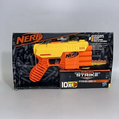 Buy Nerf Alpha Strike Fang QS-4 Foam Dart Blaster With 10 Darts Tactical Orange • 7£