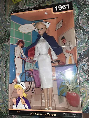 Buy 1961 Barbie My Favorite Career Nurse Repro (2009) NRFB Mattel Code R4472 • 177.78£