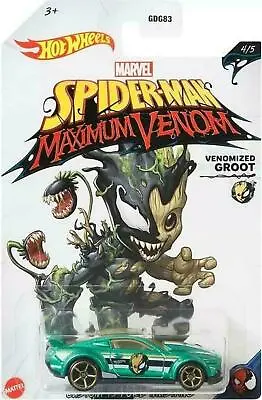Buy Hot Wheels Spiderman Maximum Venom GROOT - CUSTOM 15 FORD MUSTANG Character Car • 6.99£