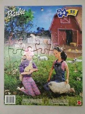 Buy  Barbie On The Farm 25 Piece Tray Puzzle #42584 Vintage 1999  • 11.37£