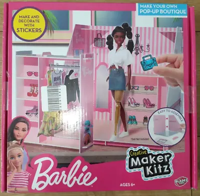 Buy Barbie Creative Maker Kitz Make Your Own Pop-up Boutique 6 Years + Bnib • 14.99£