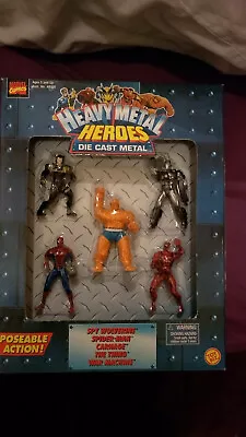 Buy 1997 Toy Biz Toybiz Marvel Heavy Metal Heroes Die Cast 5 Set Carnage Spider-Man • 80£
