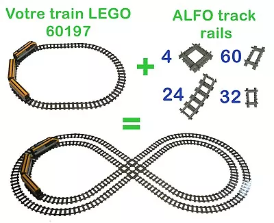 Buy LEGO CITY 60197 Train Extension - Double 8 • 85.11£