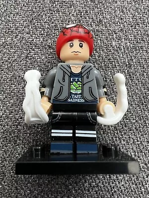 Buy Lego Spider-Man Minifigure Figure Rare Wearing Hat And Taste Sadness T-shirt • 6£