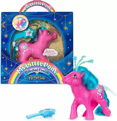 Buy My Little Pony Celestial Ponies AURORA 40th Anniversary Pink Pony Figure • 20.89£