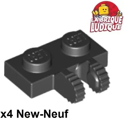 Buy LEGO 4x Flat Hinge Hinge Plate 1x2 Locking Black/Black 60471 NEW • 1.10£