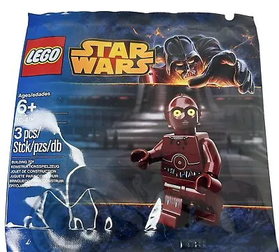 Buy LEGO TC-4 Star Wars Polybag 5002122 Dark Red Droid C3po Brand NEW Sealed • 14.99£