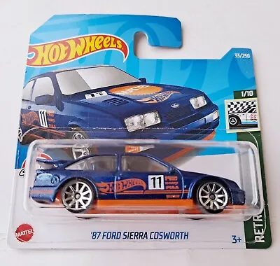 Buy Hot Wheels '87 Ford Sierra Cosworth (2022 Release Recolour) Met Blue, Short Card • 4.35£