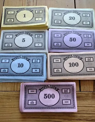 Buy Full Set Of Monopoly Money - Classic Standard Edition 2001 • 6.99£