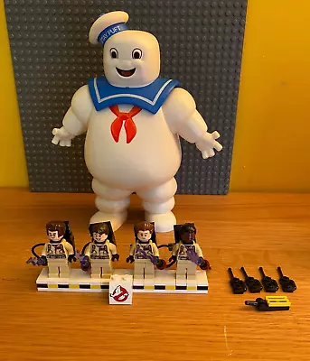 Buy Lego Ghostbusters Minifigures And Stand, With Playmobile Giant Marshmallow Man! • 59.99£