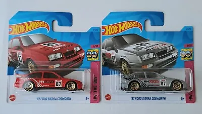 Buy Hot Wheels '87 Ford Sierra Cosworth Pair (2023 Release) Red/grey, Short Cards • 10£