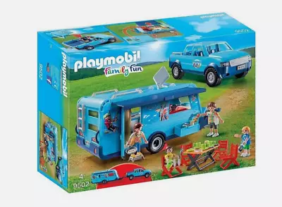 Buy Playmobil Family Fun (9502) Caravan With Pickup Truck Set *VERY DAMAGED BOXES* • 20£