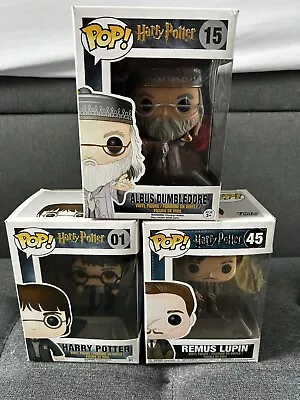 Buy Harry Potter Funko Pop Bundle Harry Potter Dumbledore Lupin X3 Pops • 30£