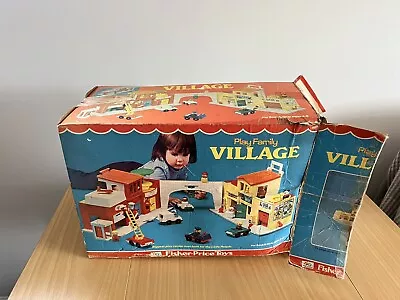 Buy Vintage Fisher Price Play Family Village • 85£