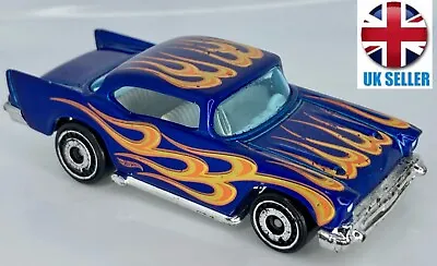 Buy 2018  Hot Wheels '57 Chevy - Blue - Flames - FYC41 • 5.85£