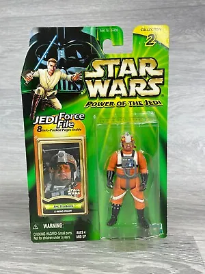 Buy Star Wars Power Of The Jedi, Jek Perkins X-Wing Pilot Red Squadron, Hasbro 2000 • 19.99£