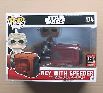 Buy Funko Pop Star Wars Rey With Speeder + Free Protector • 59.99£