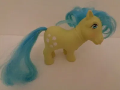 Buy  My Little Pony Toosie Light Green Pony Blue Hair 1984 Vintage G1 • 8£